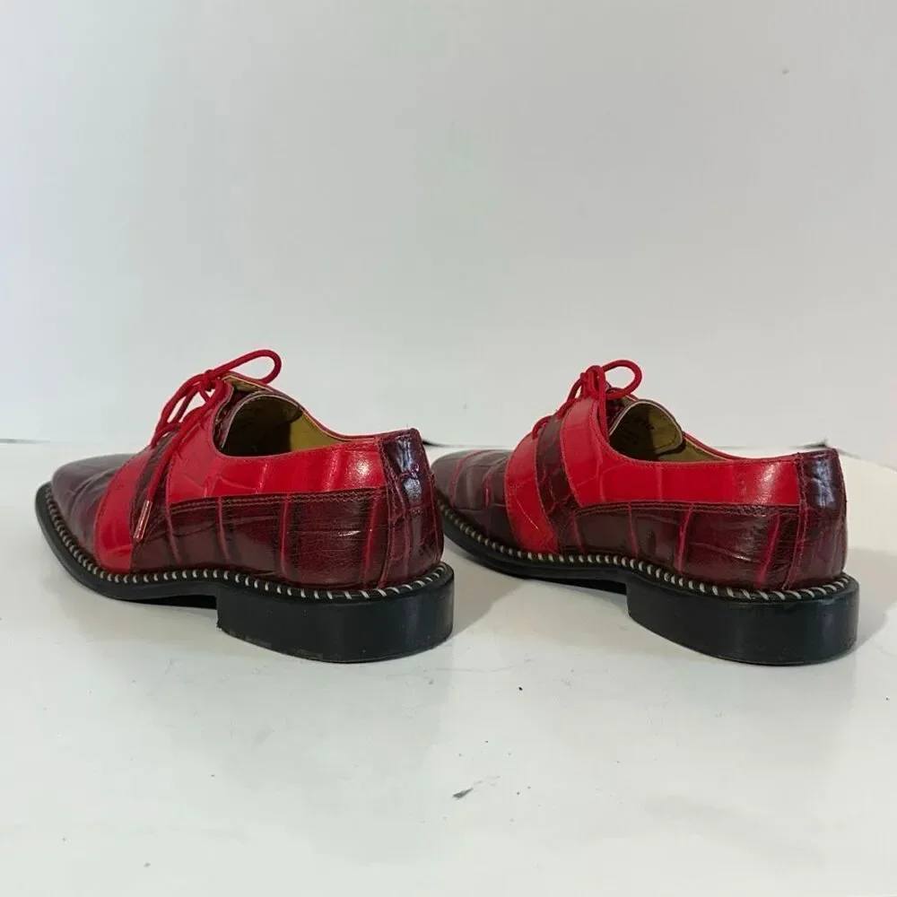 Liberty Zeno Kids Leather Crocodile Print Shoes | Youth Size 4